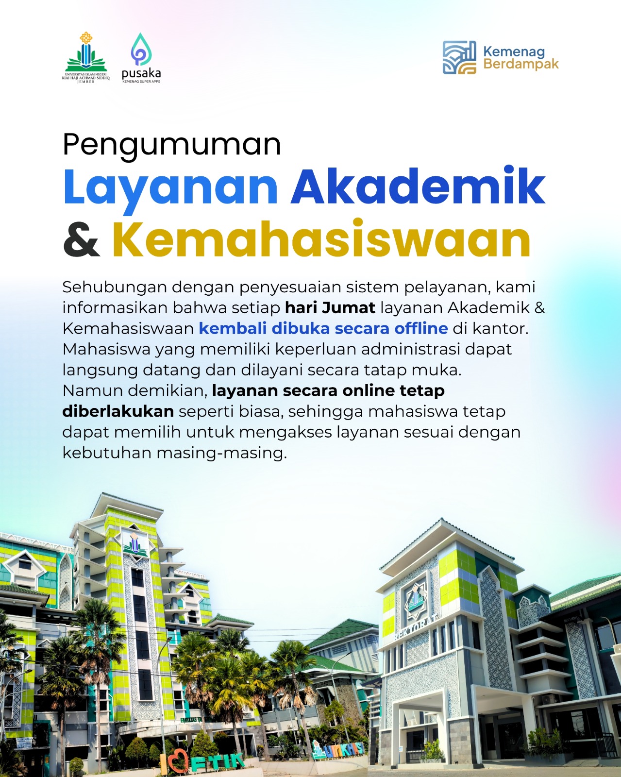 Pengumuman Sistem Pelayanan Akademik dan Kemahasiswaan